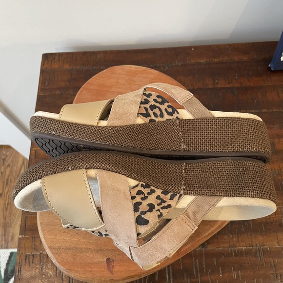 Spenco Women's‎ Comfort Orthotic Slide Sandals - Size 7 B, Beige Leopard Brown - Picture 8 of 9